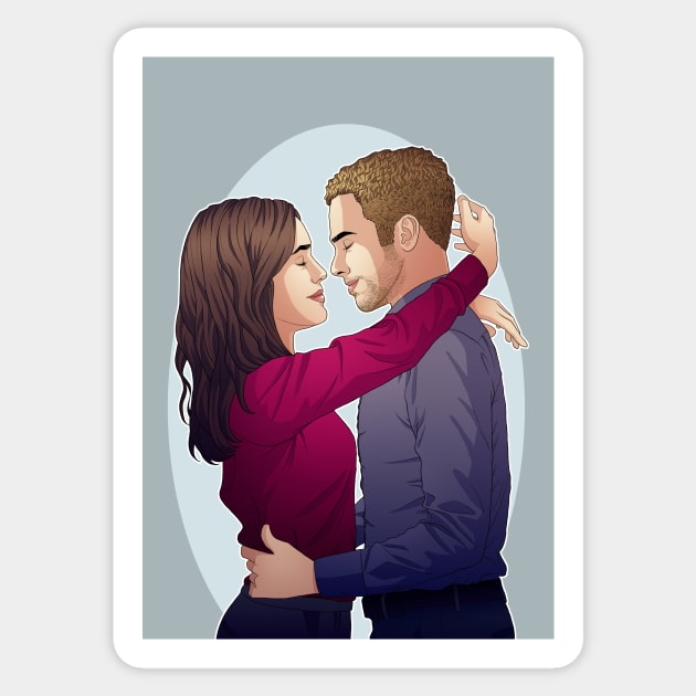 Fitzsimmons - Soft Embrace Sticker by eclecticmuse